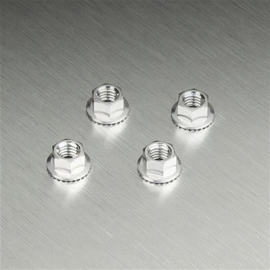 MST-Racing Alum. wheel nut (silver) (4) / MST820001S