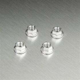 MST-Racing Alum. wheel nut (silver) (4) / MST820001S