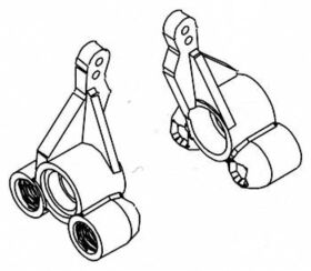 Robitronic Hintere Radträger L/R ETC,NTC / R30009