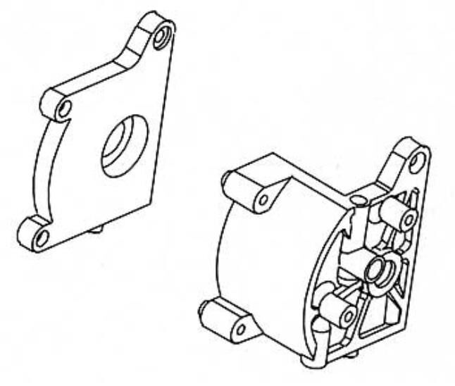 Robitronic Mittlere Getriebebox F&H / R30012