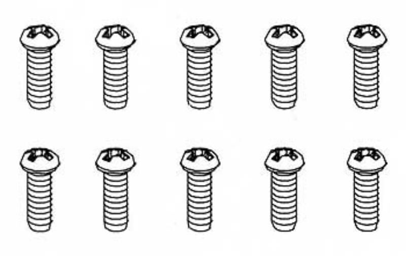 Robitronic 2.6x6mm Rundkopfschraube für Plastik (10 Stk) / R30097
