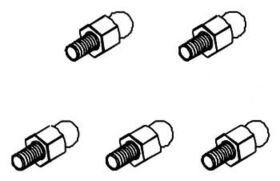 Robitronic Kugelkopf 5mm mit hohen Ansatz (5 Stk) / R30108