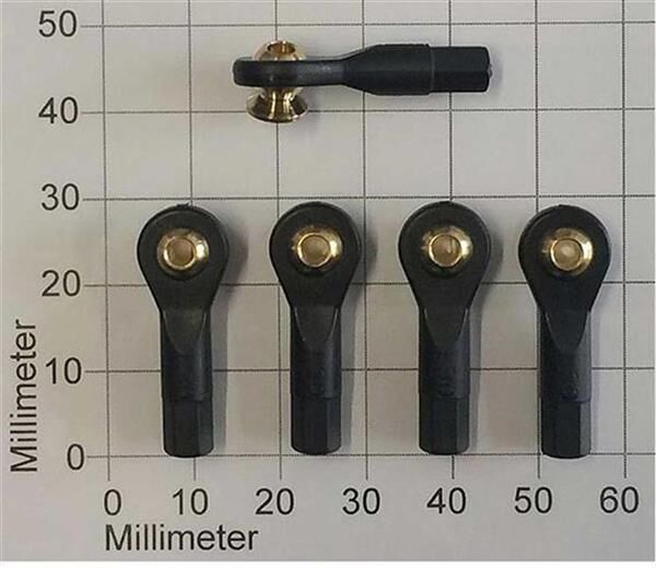 Robbe Modellsport Kugelpfanne mit Kugelzapfen (Bohr. D2) D6,3xL30mmxD3 5 Stück / 5206