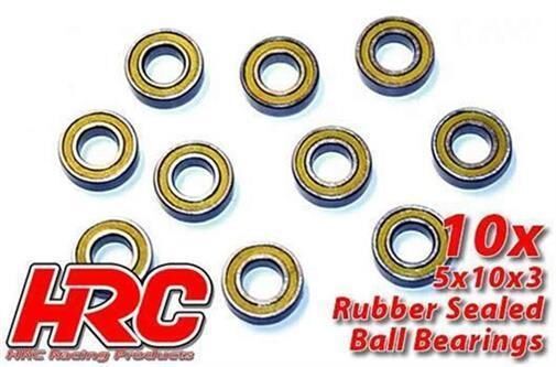 HRC Racing Kugellager metrisch 5x10x3mm Gummidichtung (10 Stk.) / HRC1224RS