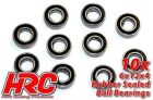 HRC Racing Kugellager metrisch 6x12x4mm Gummidichtung (10 Stk.) / HRC1244RS