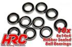 HRC Racing Kugellager metrisch 8x14x4mm Gummidichtung (10 Stk.) / HRC1256RS