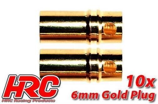 HRC Racing Stecker Gold 6.0mm weibchen (10 Stk.) / HRC9006F