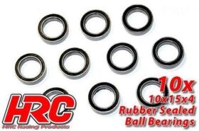 HRC Racing Kugellager metrisch 10x15x4mm Gummidichtung...