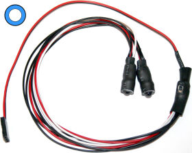 HRC Racing Lichtset 1/10 TC/Drift LED JR Stecker "Angel Eyes" LEDs (draußen blau, innen weiss) / HRC8711