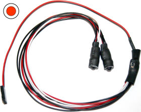 HRC Racing Lichtset 1/10 TC/Drift LED JR Stecker "Angel Eyes" LEDs (draussen weiss, innen rot) / HRC8712