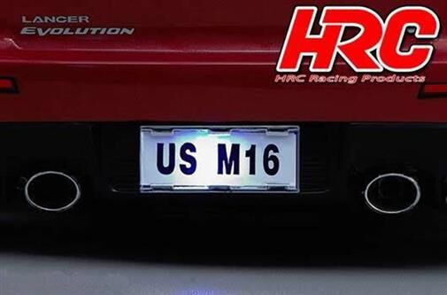 HRC Racing Lichtset 1/10 TC/Drift Scale LED Nummerplate mit LED Unit Set / HRC8748A