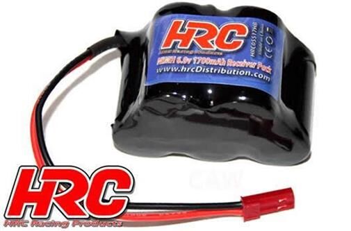 HRC Racing Akku 5 Zellen HRC 1700 Empfänger Akku NiMH 6V 1700mAh hump BEC Stecker / HRC05517HB