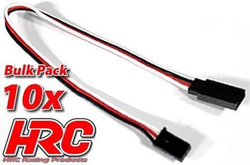 HRC Racing Servo Verlängerungs Kabel Männchen/Weibchen UNI (FUT & JR) typ 20cm Länge BULK 10 Stk. / HRC9231B