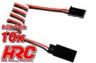 HRC Racing Servo Verlängerungs Kabel Männchen/Weibchen UNI (FUT & JR) typ 50cm Länge BULK 10 Stk. / HRC9234B