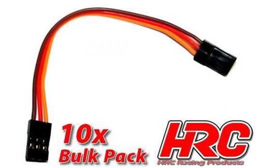 HRC Racing Regler Verlaengerungs Kabel Männchen/Männchen JR typ 10cm Länge BULK 10 Stk. / HRC9290B