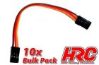 HRC Racing Regler Verlaengerungs Kabel Männchen/Männchen JR typ 10cm Länge BULK 10 Stk. / HRC9290B