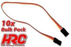 HRC Racing Regler Verlaengerungs Kabel Männchen/Männchen JR typ 30cm Länge BULK 10 Stk. / HRC9292B