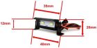 HRC Racing Lichtset 1/10 oder Monster Truck LED JR Stecker Multi-LED Dachleuchten Block 2 LEDs / HRC8726-2
