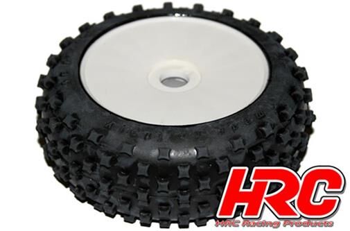 HRC Racing Reifen 1/8 Buggy montiert Weiss Felgen 17mm Hex Star Pin soft (2 Stk.) / HRC60811