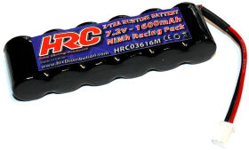 HRC Racing NiMH Akku 6 Zellen 7,2V 1600mAh Micro...