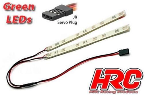 HRC Racing Lichtset 1/10 TC/Drift LED JR Stecker Unterboden Grün / HRC8705G