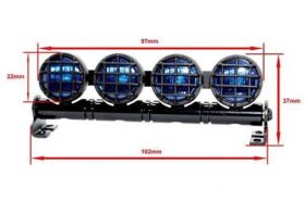 HRC Racing Lichtset 1/10 oder Monster Truck LED JR Stecker Dachleuchten Stange Typ B Blau / HRC8724BB