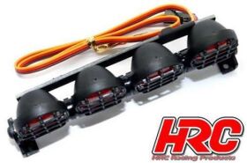 HRC Racing Lichtset 1/10 oder Monster Truck LED JR Stecker Dachleuchten Stange Typ B Rot / HRC8724BR