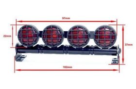 HRC Racing Lichtset 1/10 oder Monster Truck LED JR Stecker Dachleuchten Stange Typ B Rot / HRC8724BR