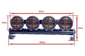 HRC Racing Lichtset 1/10 oder Monster Truck LED JR Stecker Dachleuchten Stange Typ B Gelb / HRC8724BY