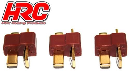 HRC Racing Stecker Gold Ultra T (Deans Kompatible) männchen (3 Stk.) / HRC9031A