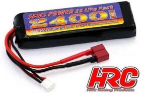 HRC Racing Akku LiPo 2S 7.4V 2400mAh 50C RC Car Micro HRC Power 2400 Ultra T (Deans Kompatible) Stecker / HRC04224D