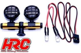HRC Racing Lichtset 1/10 oder Monster Truck LED JR Stecker Dachleuchten Stange Typ A Kurz / HRC8728A