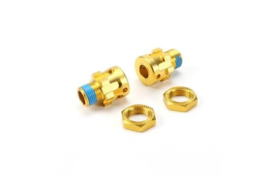 Team Magic Ersatzteil E6 III BES Aluminium Gold eloxiert Radmitnehmer +10mm Satz Splined (2 Stk.) / TM505312GD-10