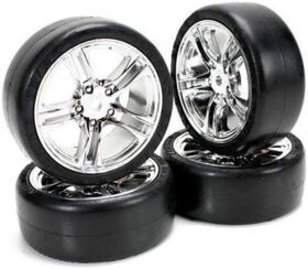 Team Magic Reifen 1/10 Touring montiert 5 Spoke silber...