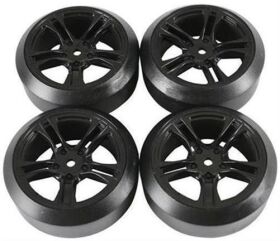 Team Magic Reifen 1/10 Drift montiert 5 Spoke Schwarz...