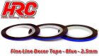 HRC Racing Feines Liniendekor-Klebeband 2.5mm x 15m Blau (15m) / HRC5061BL25