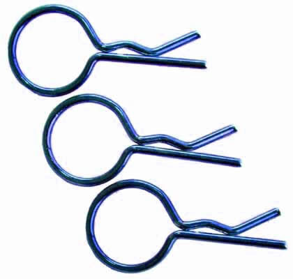 HRC Racing Karosserieklammern 1/10 Kurz Gross Kopf Blau (10 Stk.) / HRC2072BL