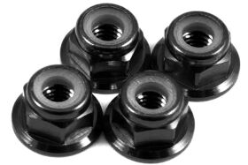 HRC Racing Radmuttern M4 nyloc geflanscht Aluminium...