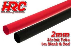HRC Racing Schrumpfschlauch 2mm Rot und Schwarz (1m jede)...