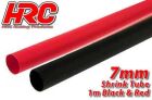 HRC Racing Schrumpfschlauch 7mm Rot und Schwarz (1m jede) / HRC5112F