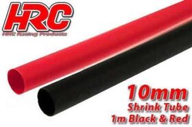 HRC Racing Schrumpfschlauch 10mm Rot und Schwarz (1m...