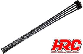 HRC Racing Antennenrohre schwarz+gelb (4 Stk.) / HRC5502