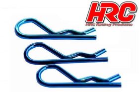 HRC Racing Karosserieklammern 1/8 Kurz Klein Kopf Blau...