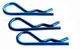 HRC Racing Karosserieklammern 1/8 Kurz Klein Kopf Blau...