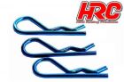 HRC Racing Karosserieklammern 1/8 Kurz Klein Kopf Blau (10 Stk.) / HRC2073BL