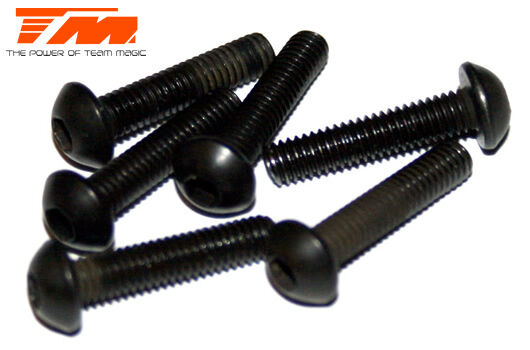 Team Magic Schrauben Rundkopf M3.5 x 16mm (6 Stk.) / TM123516BU