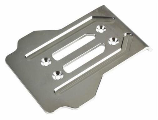 Team Magic Tuningteil E6 Trooper / Trooper II / E6 III Chassis Schutzplatte hinten aus Rostfreier Stahl / TM505229