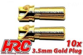 HRC Racing Stecker Gold 3.5mm männchen (10 Stk.) /...