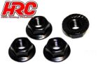 HRC Racing Radmuttern TSW Pro Racing M4 serrated geflanscht Stahl Schwarz (4 Stk.) / HRC1052BK