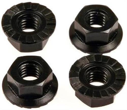 Team Magic Radmuttern M4 serrated geflanscht Schwarz (4 Stk.) / TM111160BK